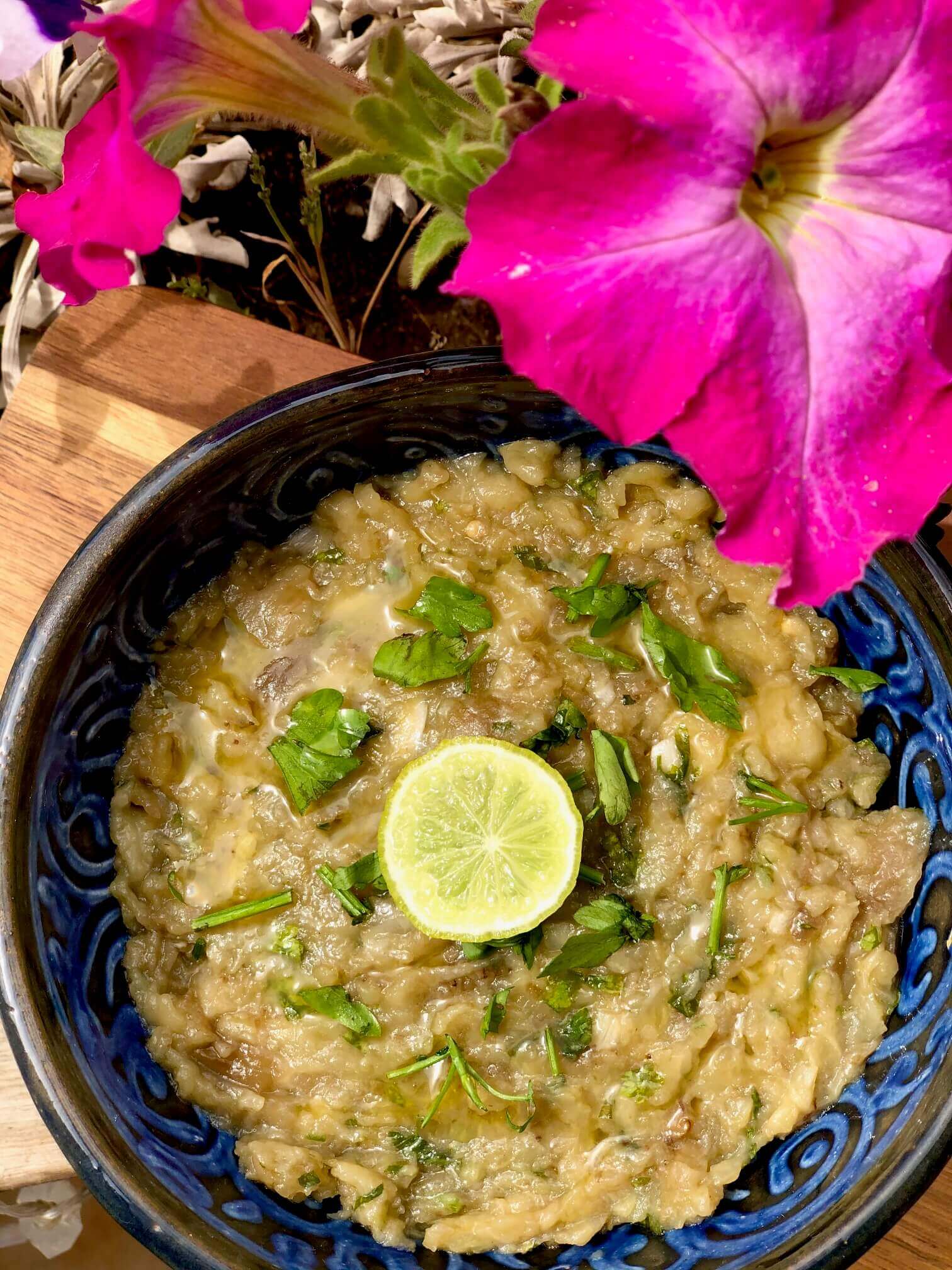 Roasted Eggplant Salad Romanian Style